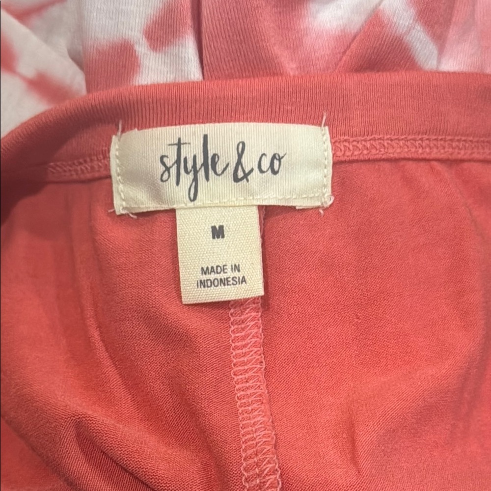 Style & Co Peachy Pink Tie-Dye Dress - Picture 2 of 9